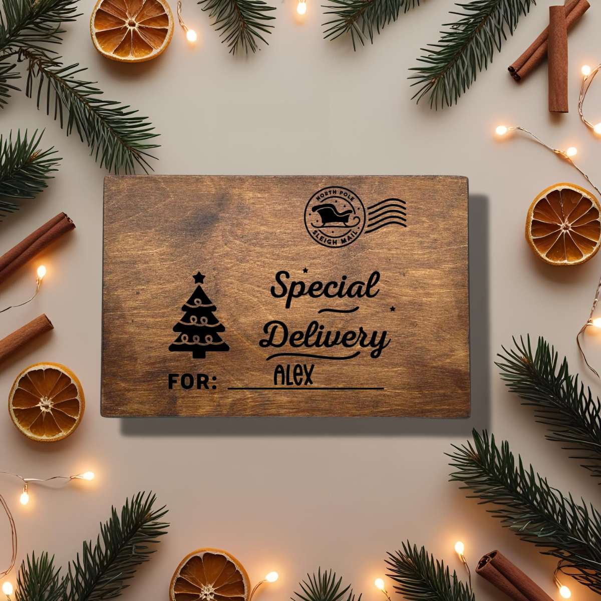 Personalised Christmas Eve box – Special Delivery Edition – large rectangular