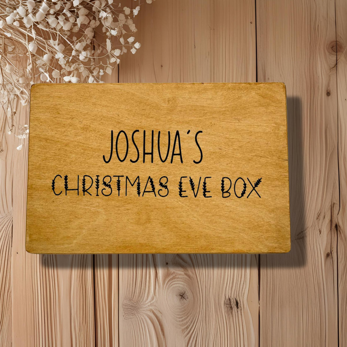 Personalised Christmas gift box – large rectangular – For Presents