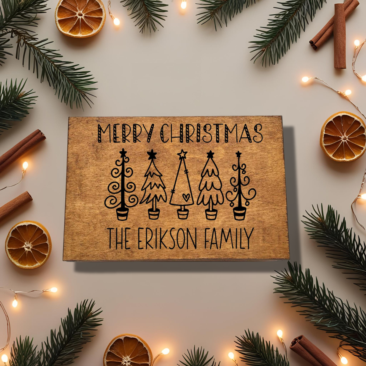 Personalised Christmas Box – Merry Christmas Design – Large Rectangular