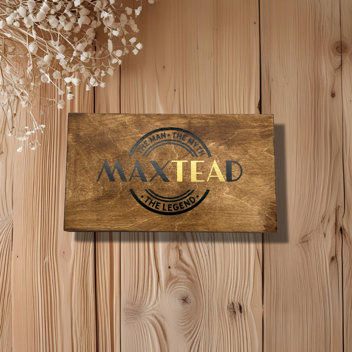 Personalised tea box – Maxtead Design – 6 compartments