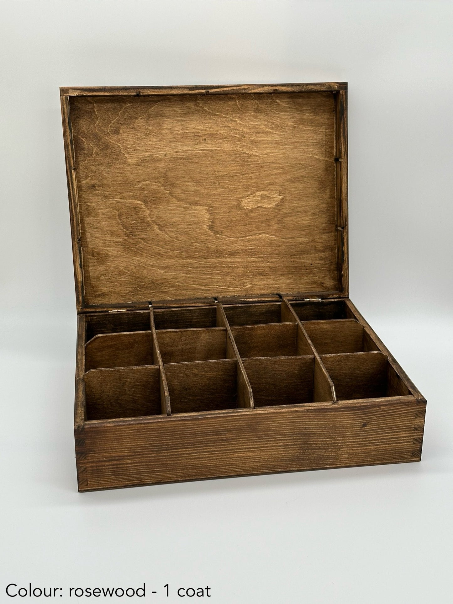 Personalised tea box – A Cup and Books – 12 compartments
