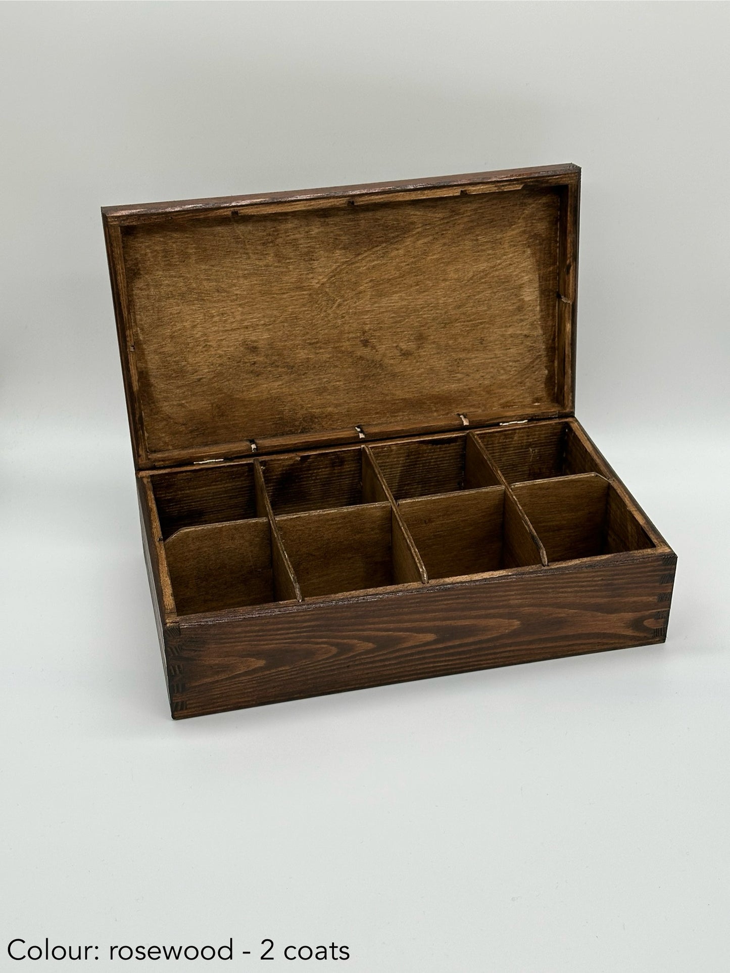 Personalised tea box – A Cup and Books – 8 compartments