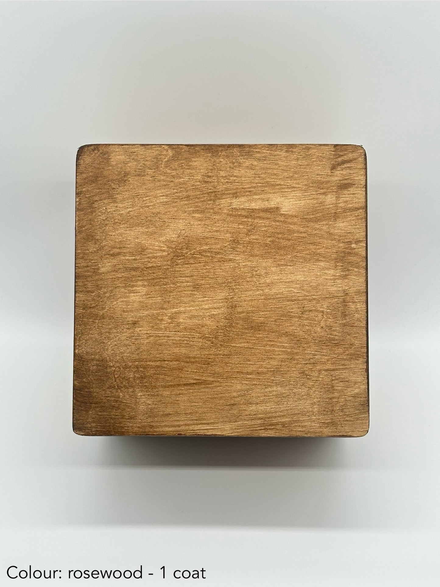 Painted square box - 20x20x13.5 - rosewood