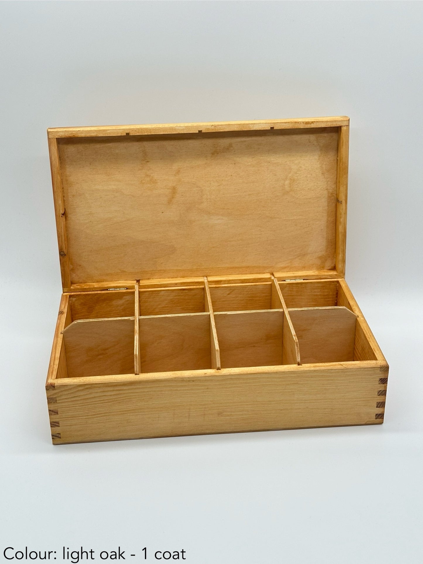 Personalised tea box – A Cup and Books – 8 compartments