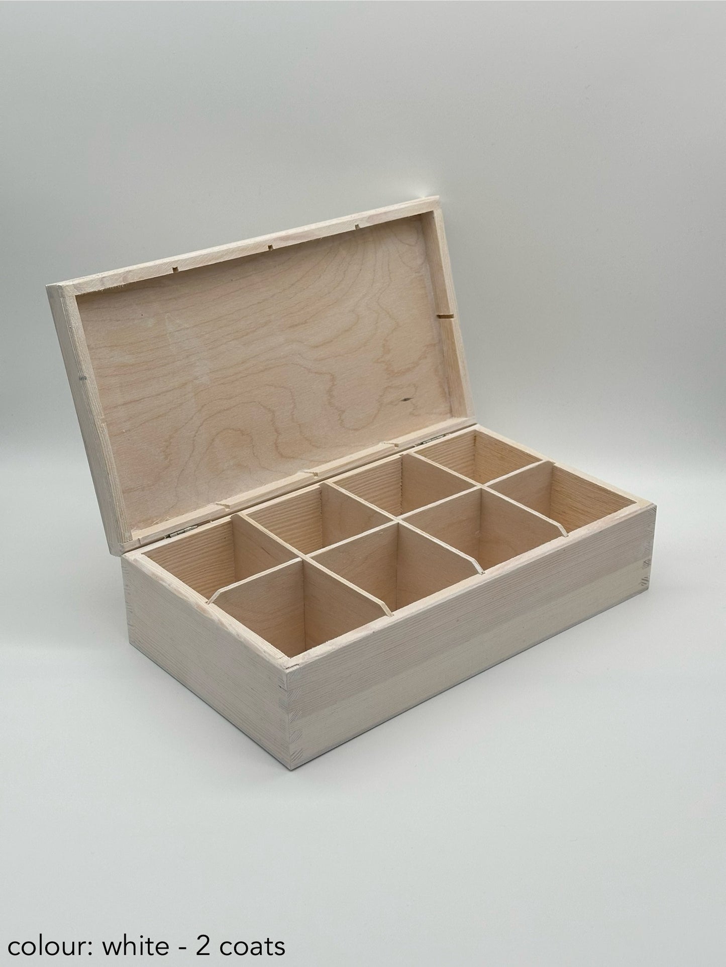 Personalised tea box – A Cup and Books – 8 compartments