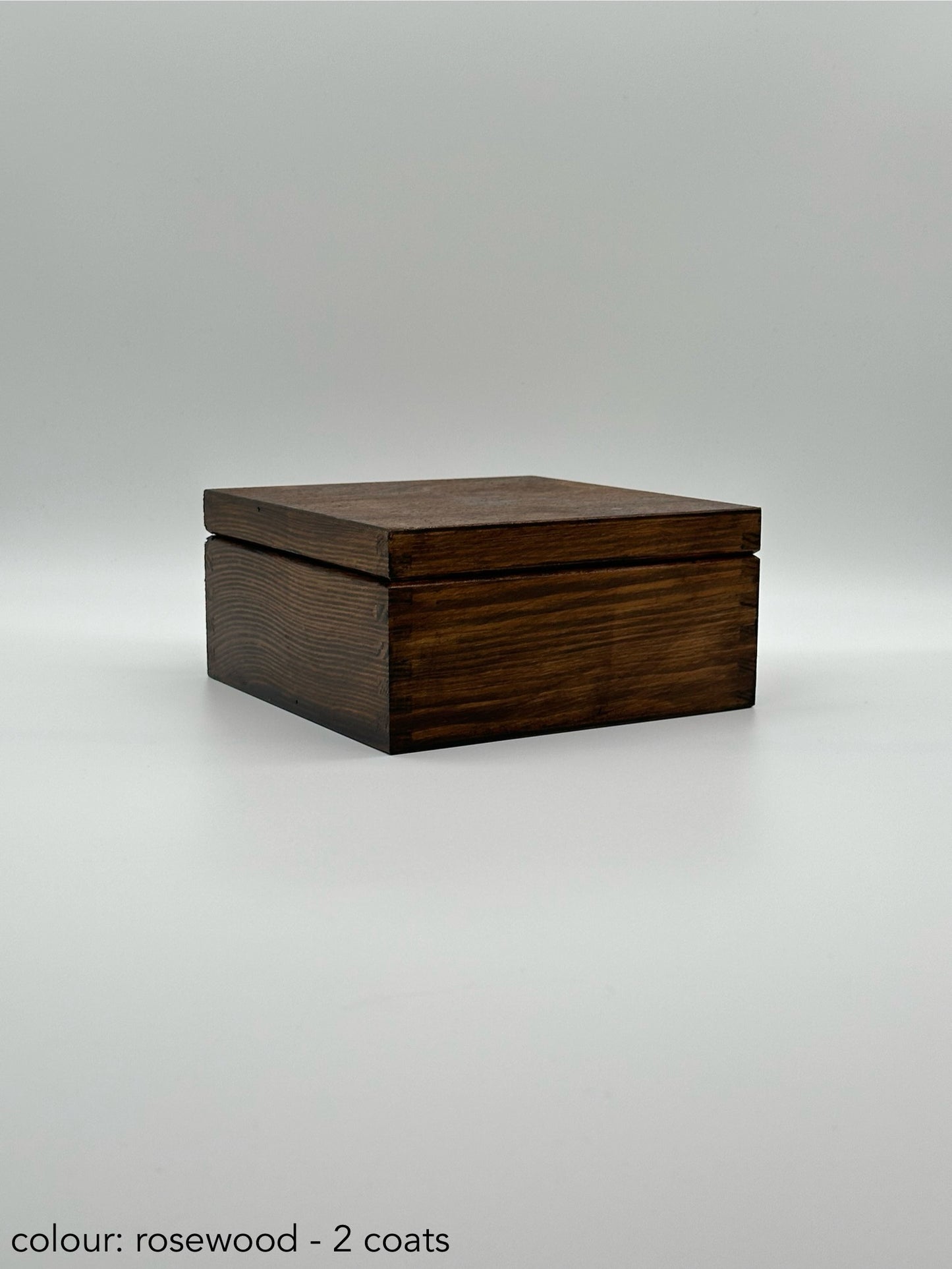 Personalised Painted Tea Box – 4 Compartments – Rosewood