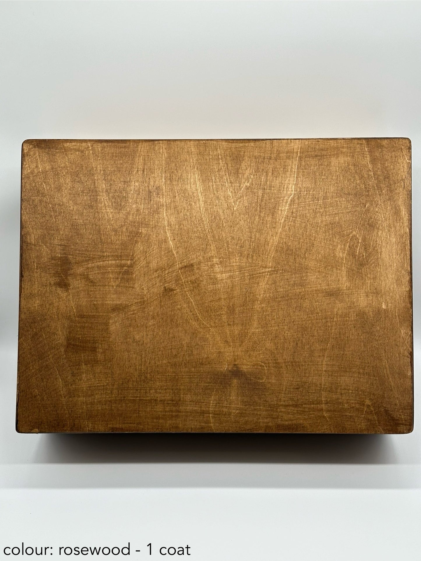 Painted large rectangular box - 40x30x13.5 - rosewood