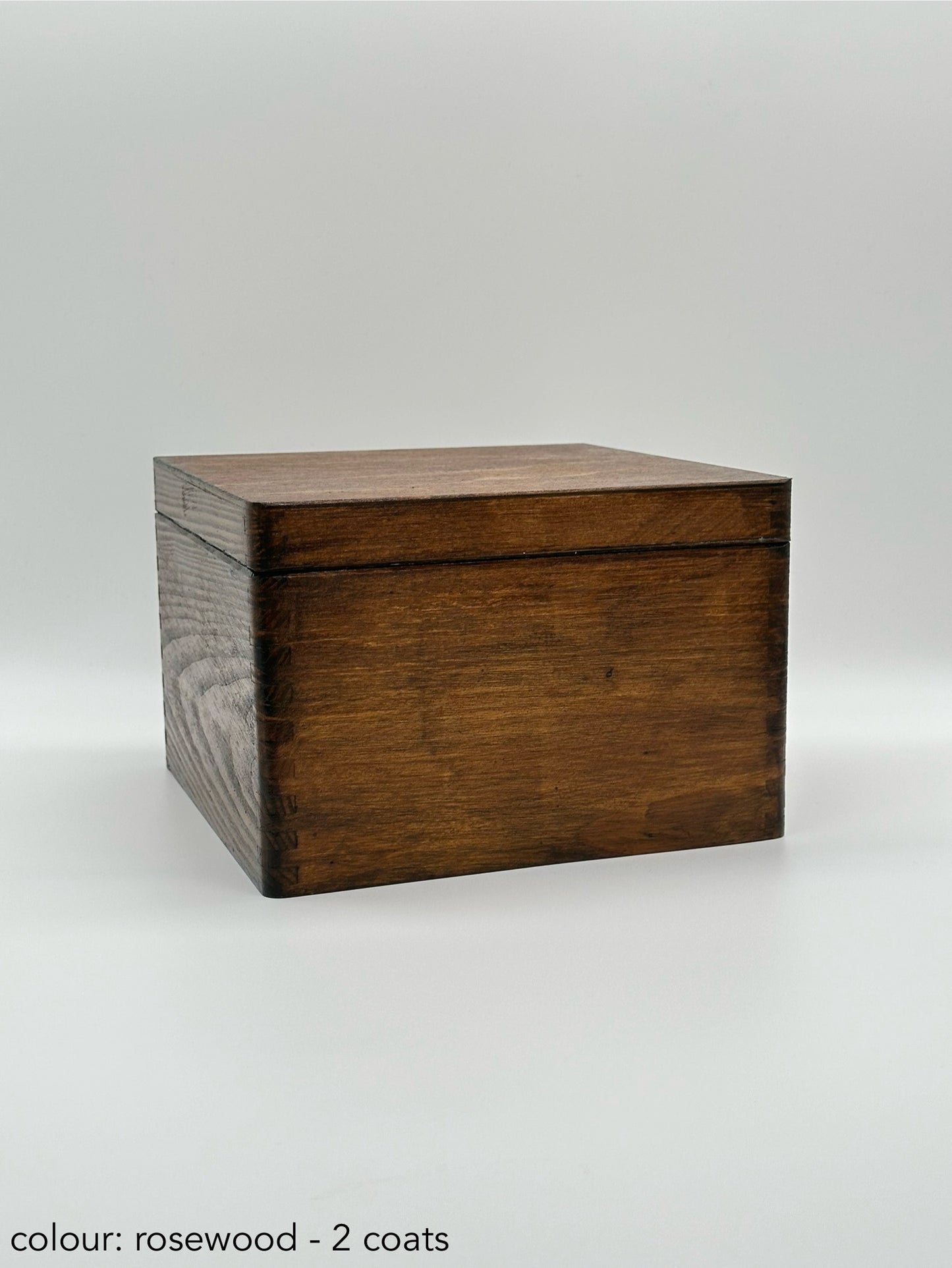 Painted square box - 20x20x13.5 - rosewood