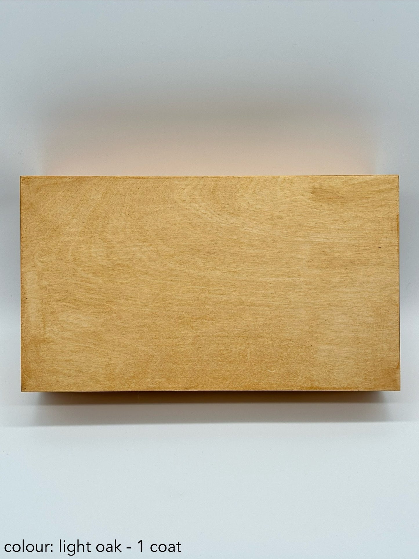 Personalised Painted Tea Box – 8 Compartments – Light Oak