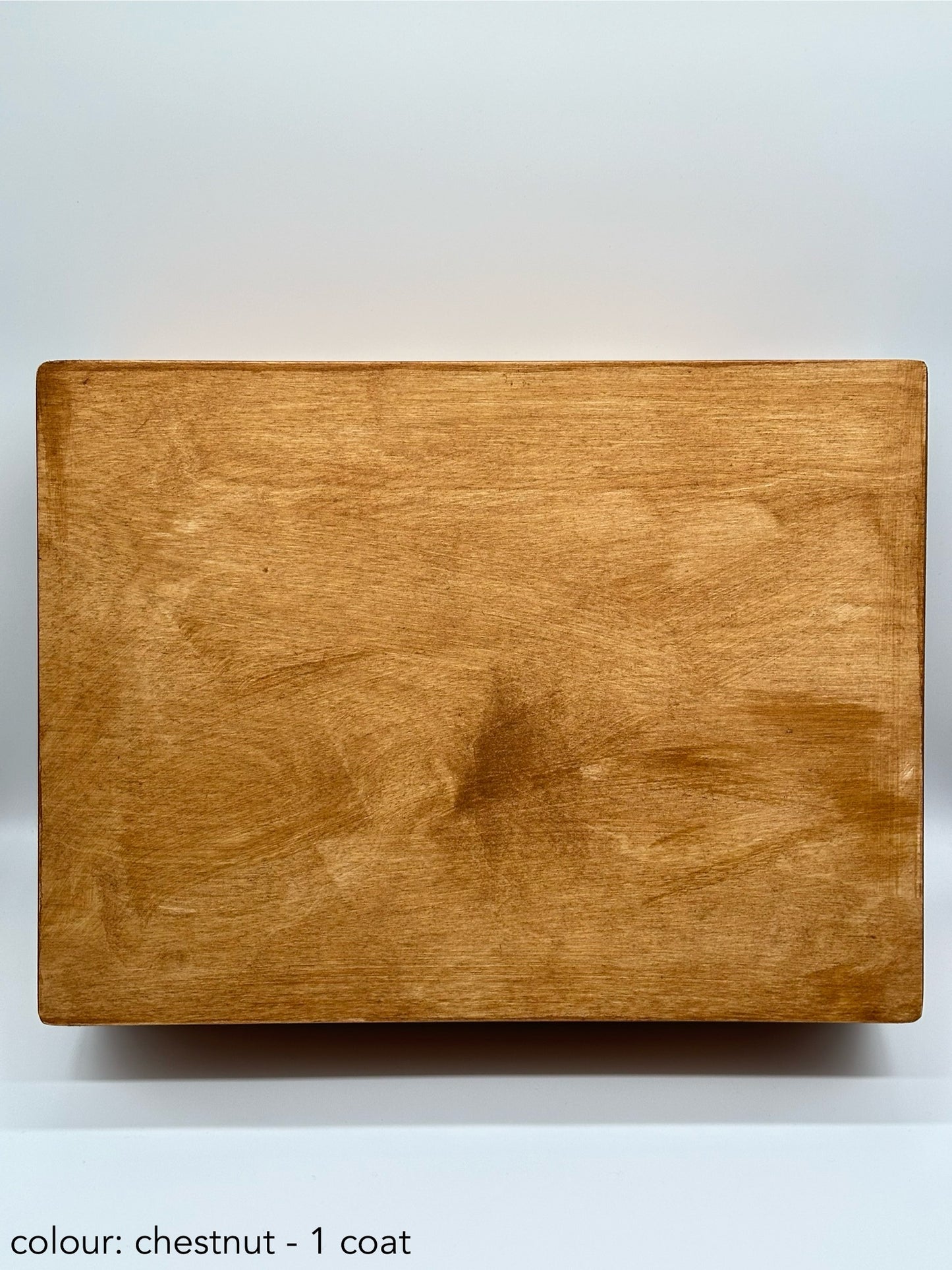 Painted large rectangular box - 40x30x13.5 - chestnut