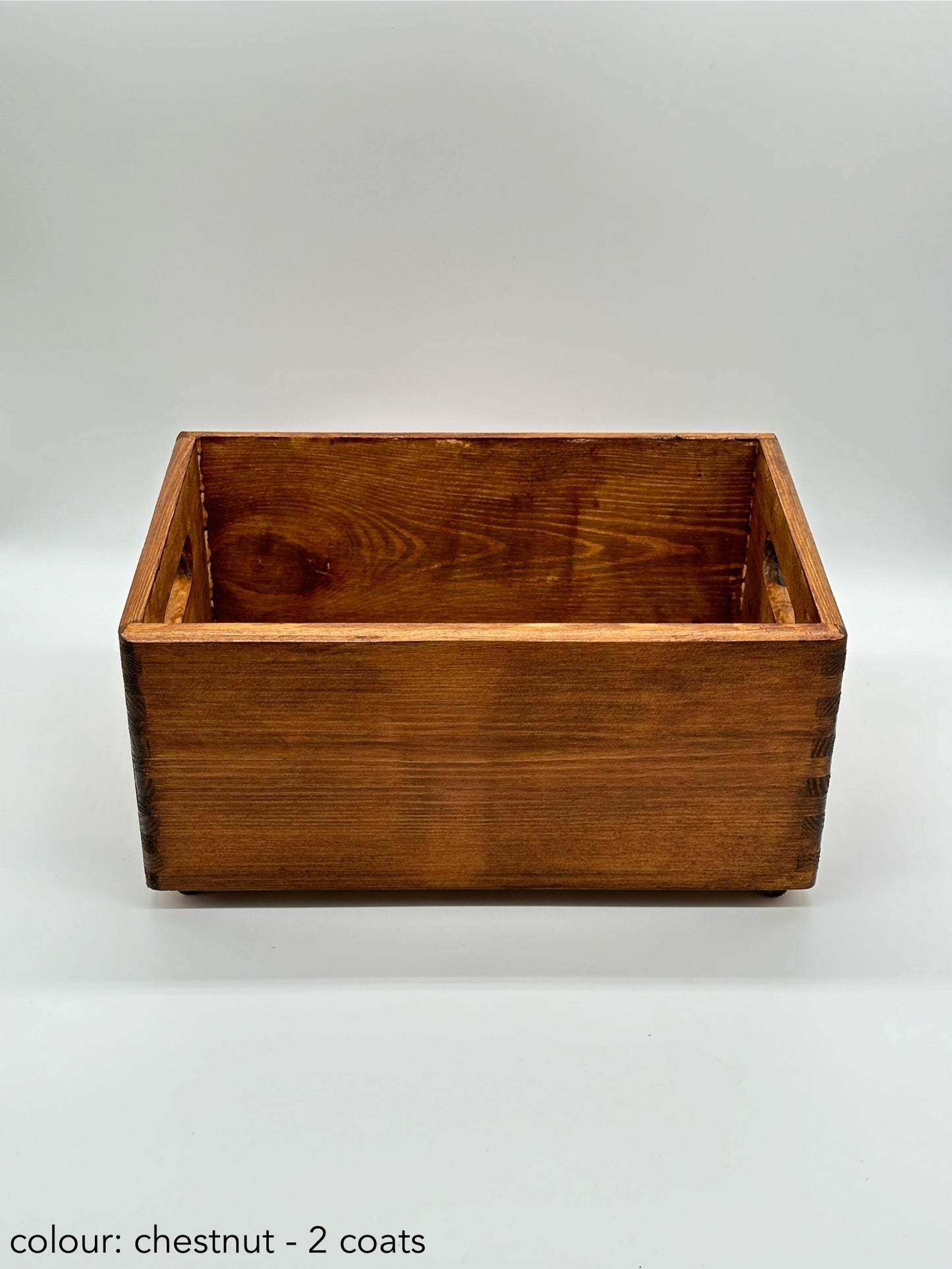 Painted rectangular box without lid - different colours