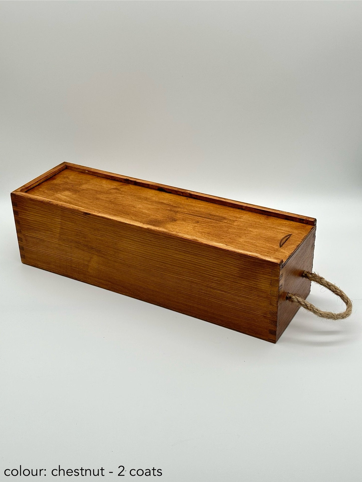 Painted Wooden Wine Gift Box – Sliding Lid – Colour Option