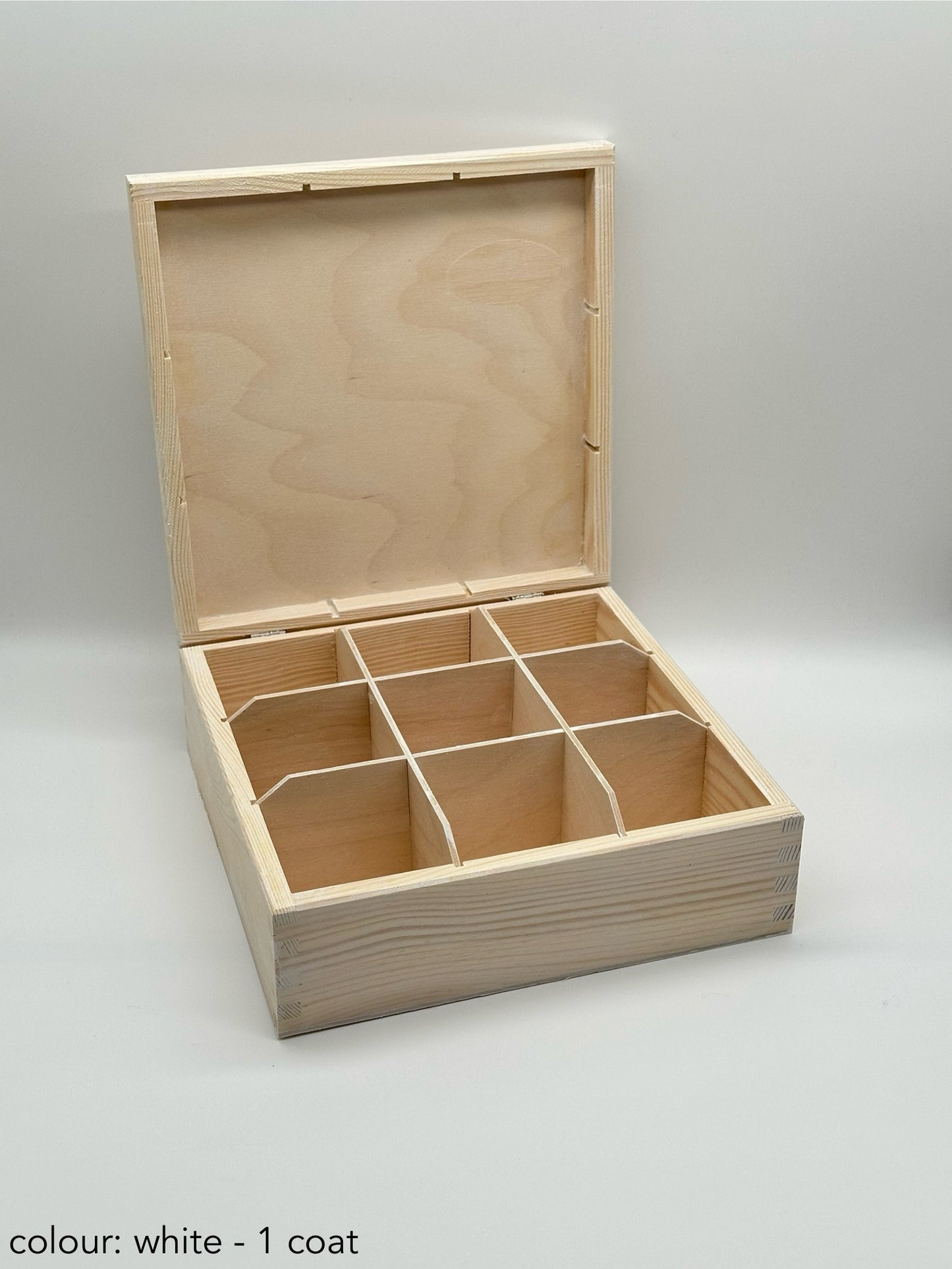 Personalised tea box – A Cup and Books – 9 compartments
