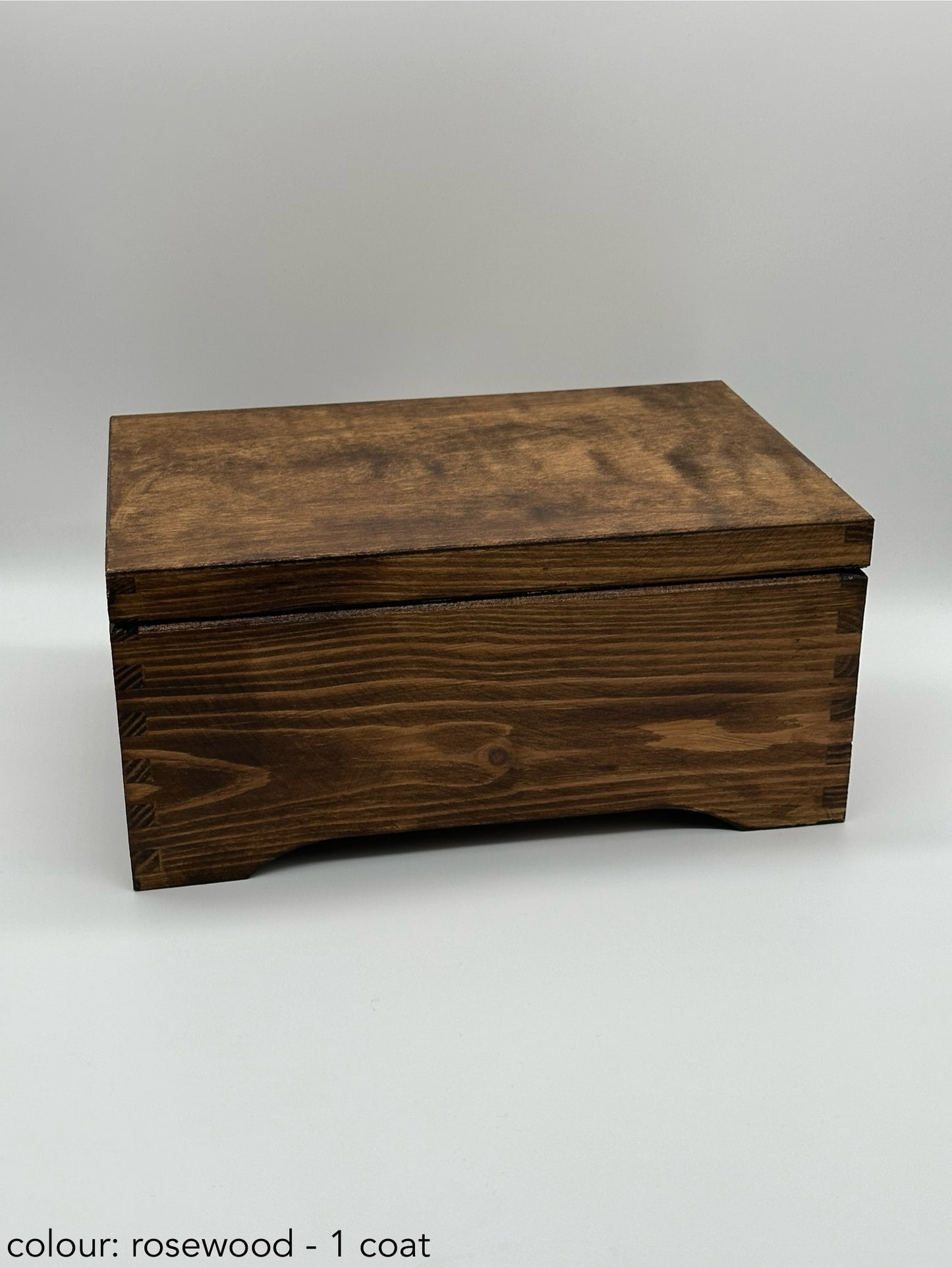 Painted Wooden Jewellery Box – Rosewood – Plain Compartments
