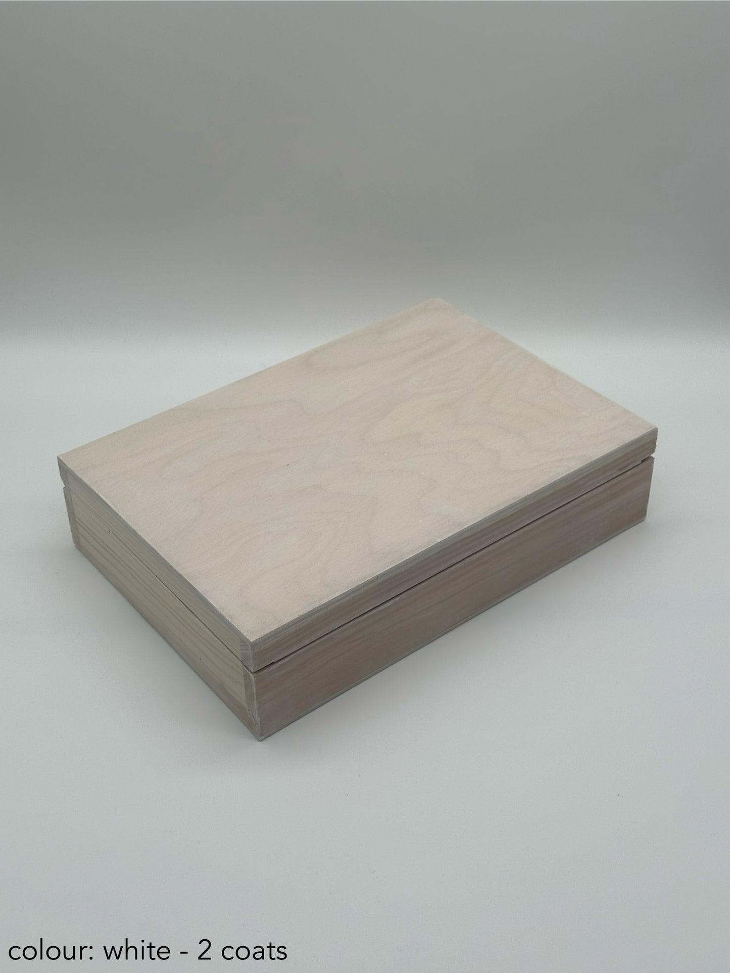 Painted cigar box - white