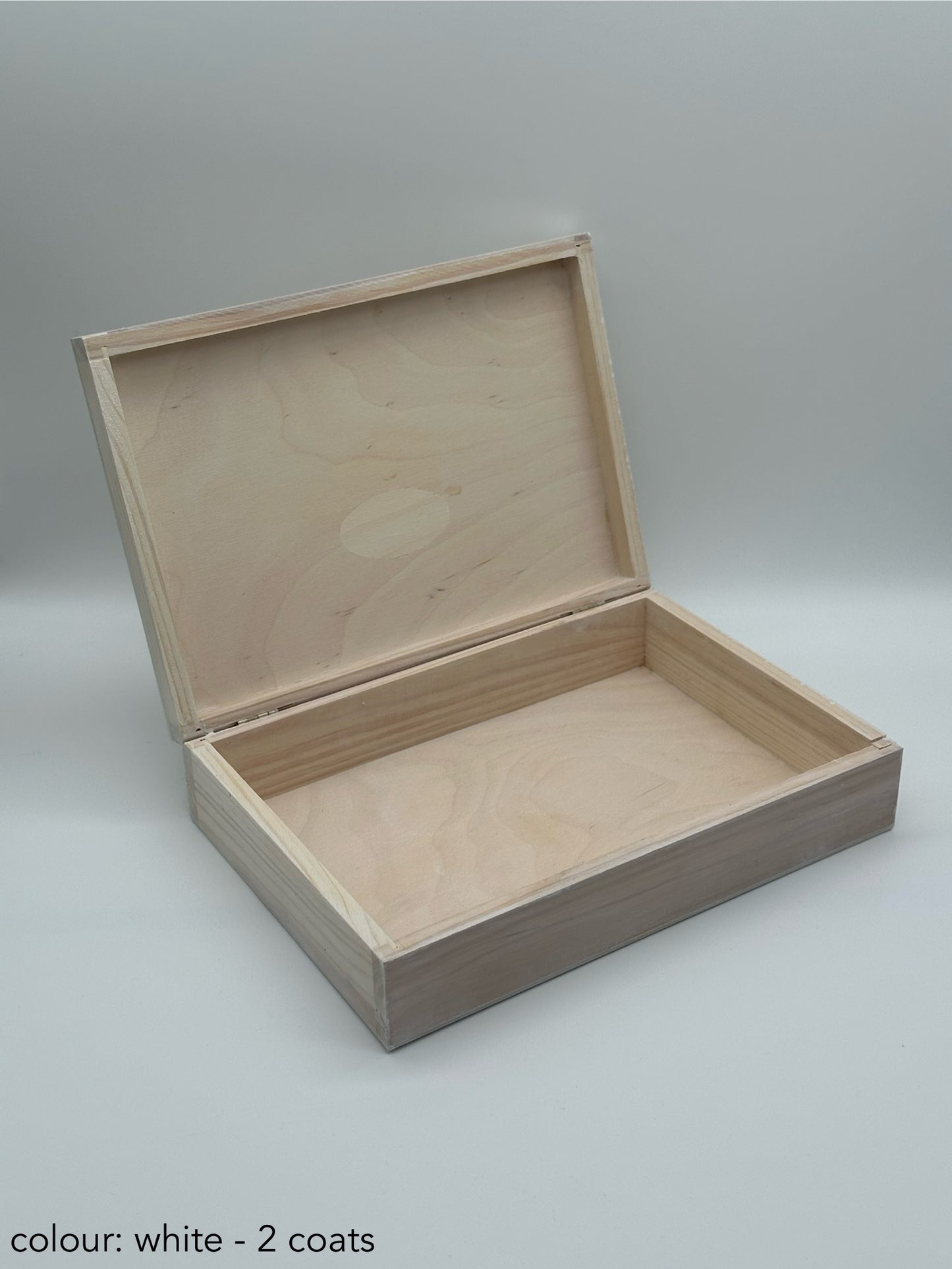 Painted cigar box - white