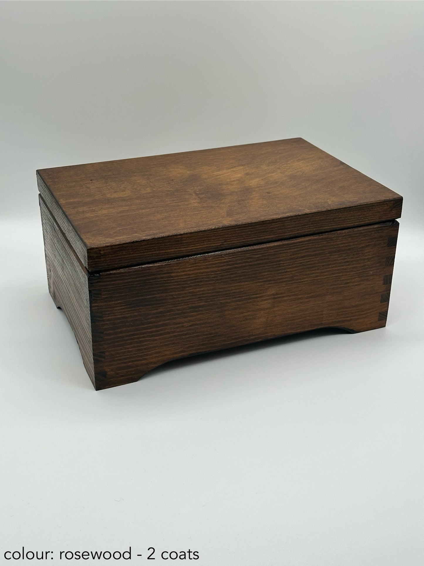 Painted Wooden Jewellery Box – Rosewood – Plain Compartments