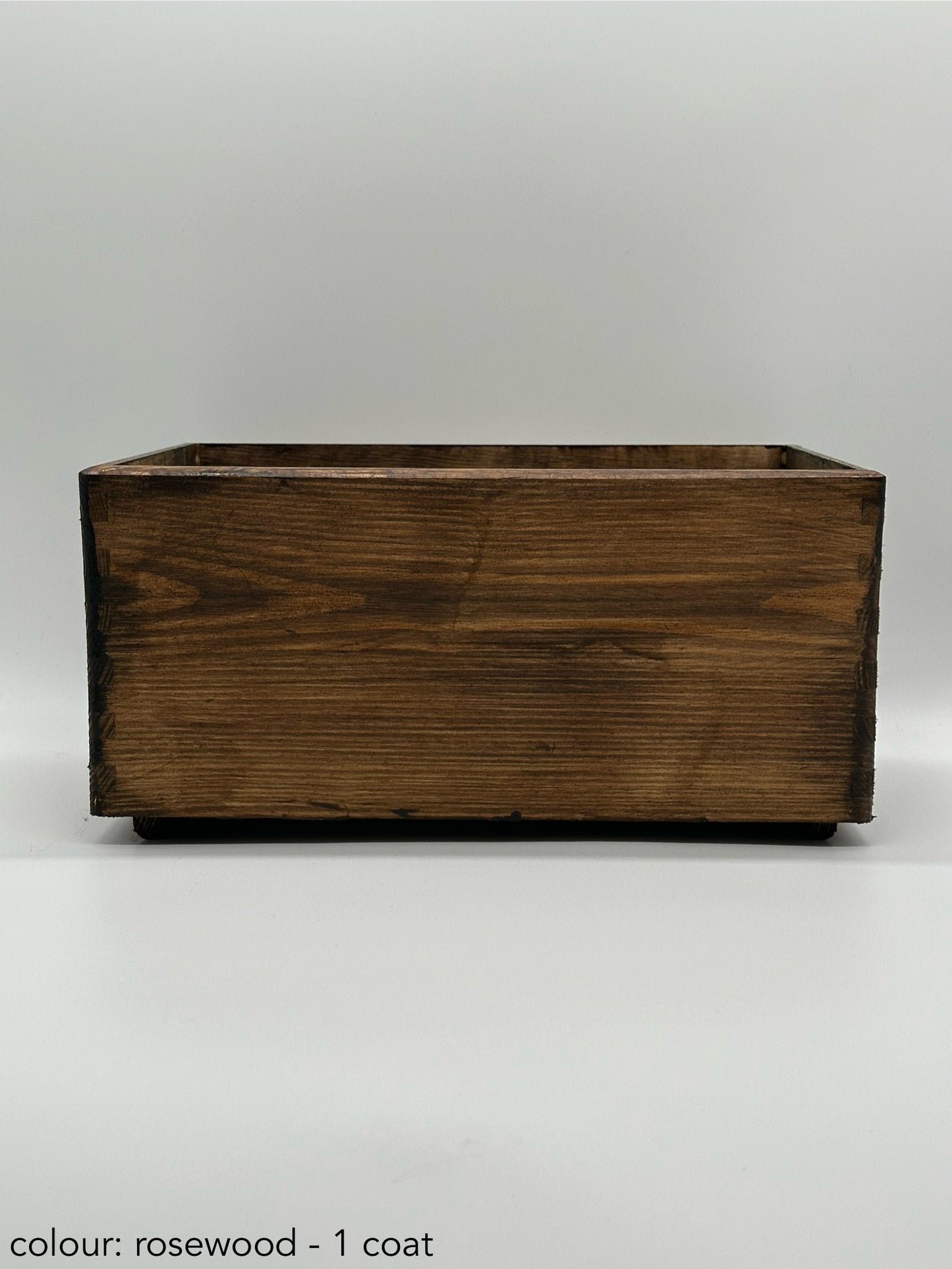 Painted rectangular box without lid - different colours