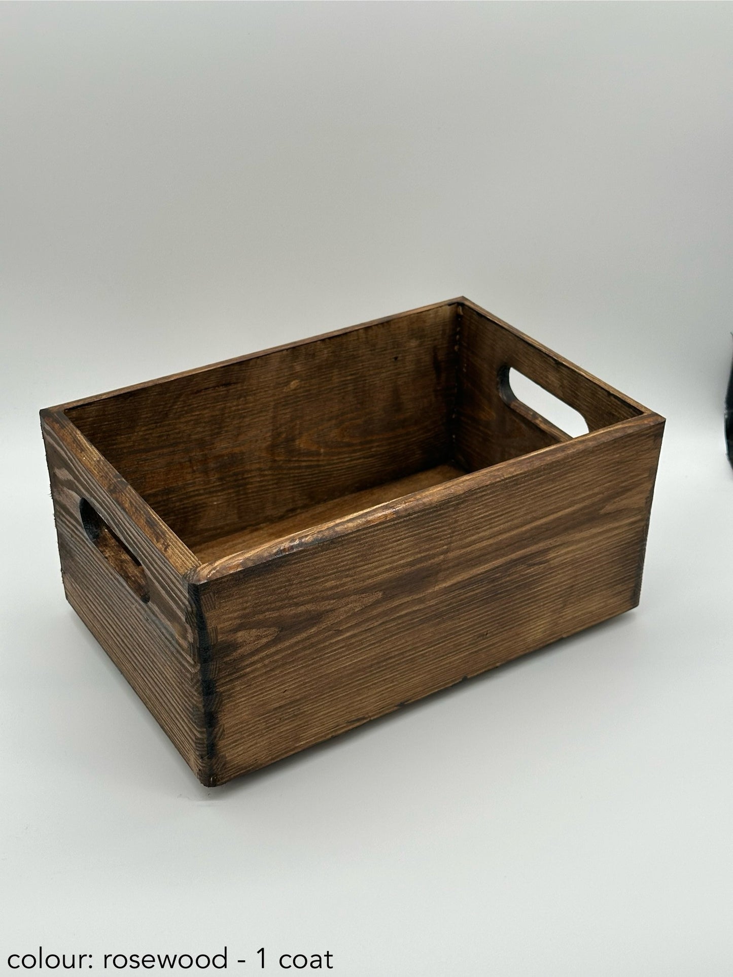 Painted rectangular box without lid - different colours
