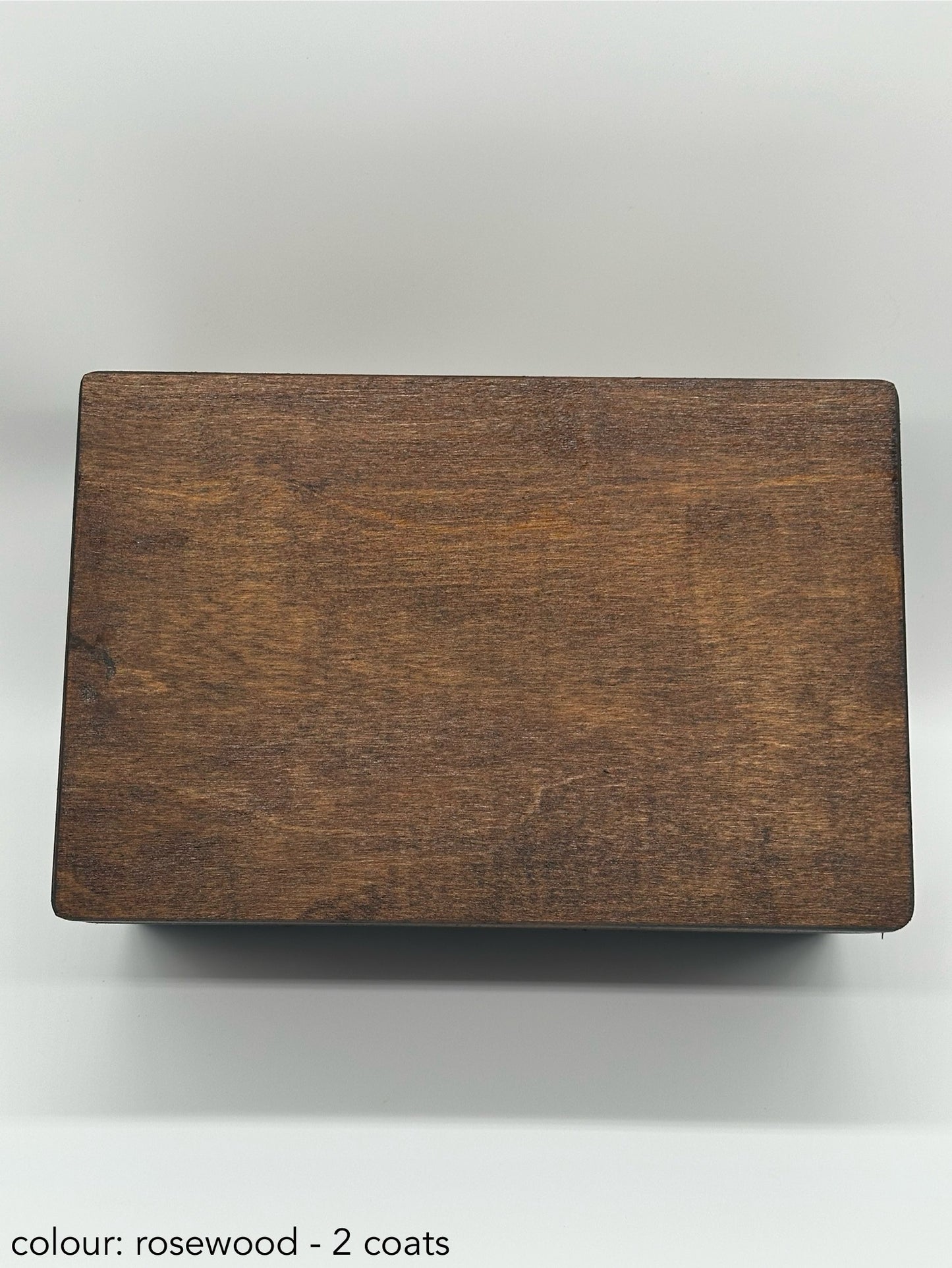 Painted box with heart - rosewood