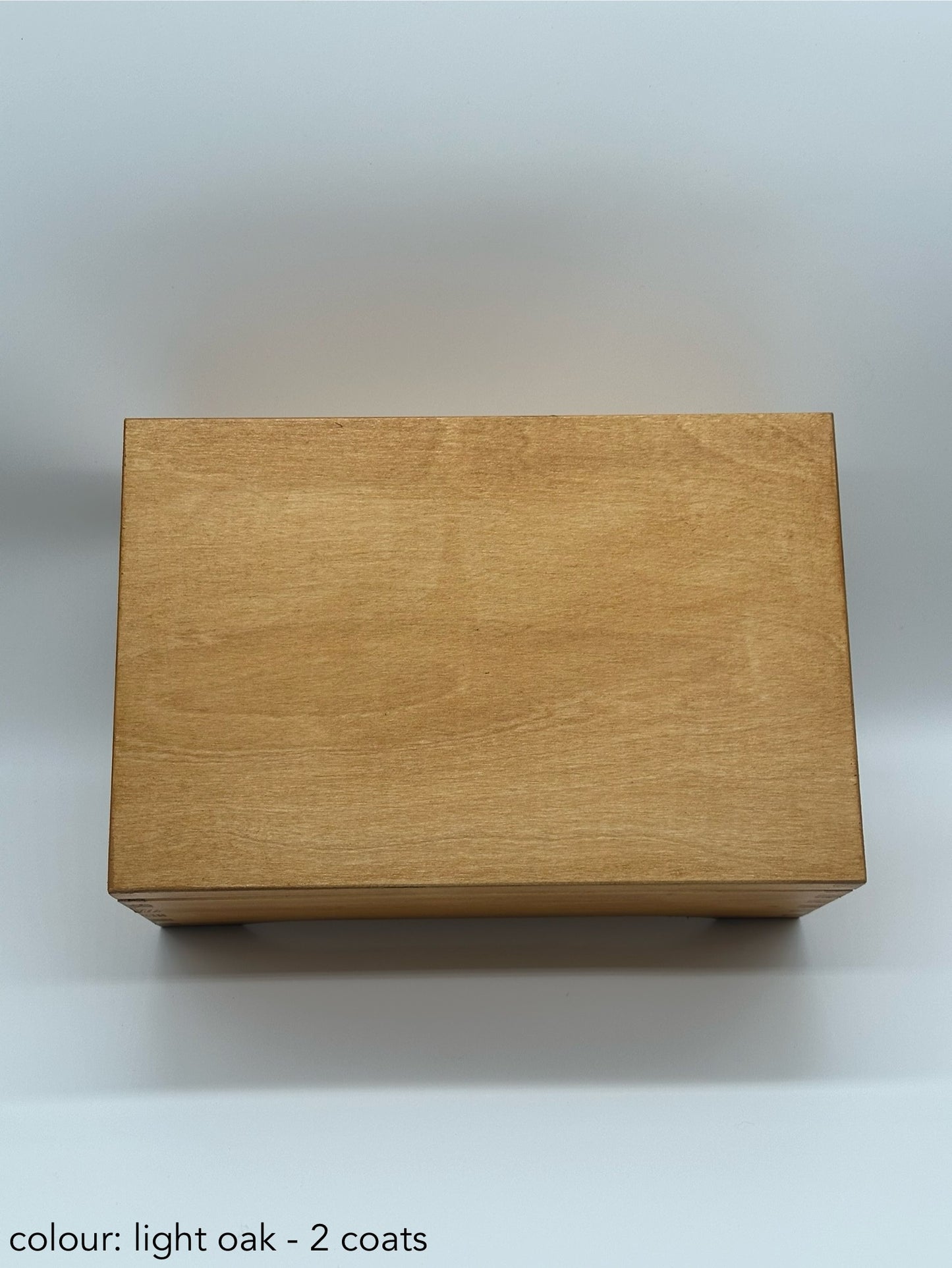 Painted Wooden Jewellery Box – Light Oak – Plain Compartments