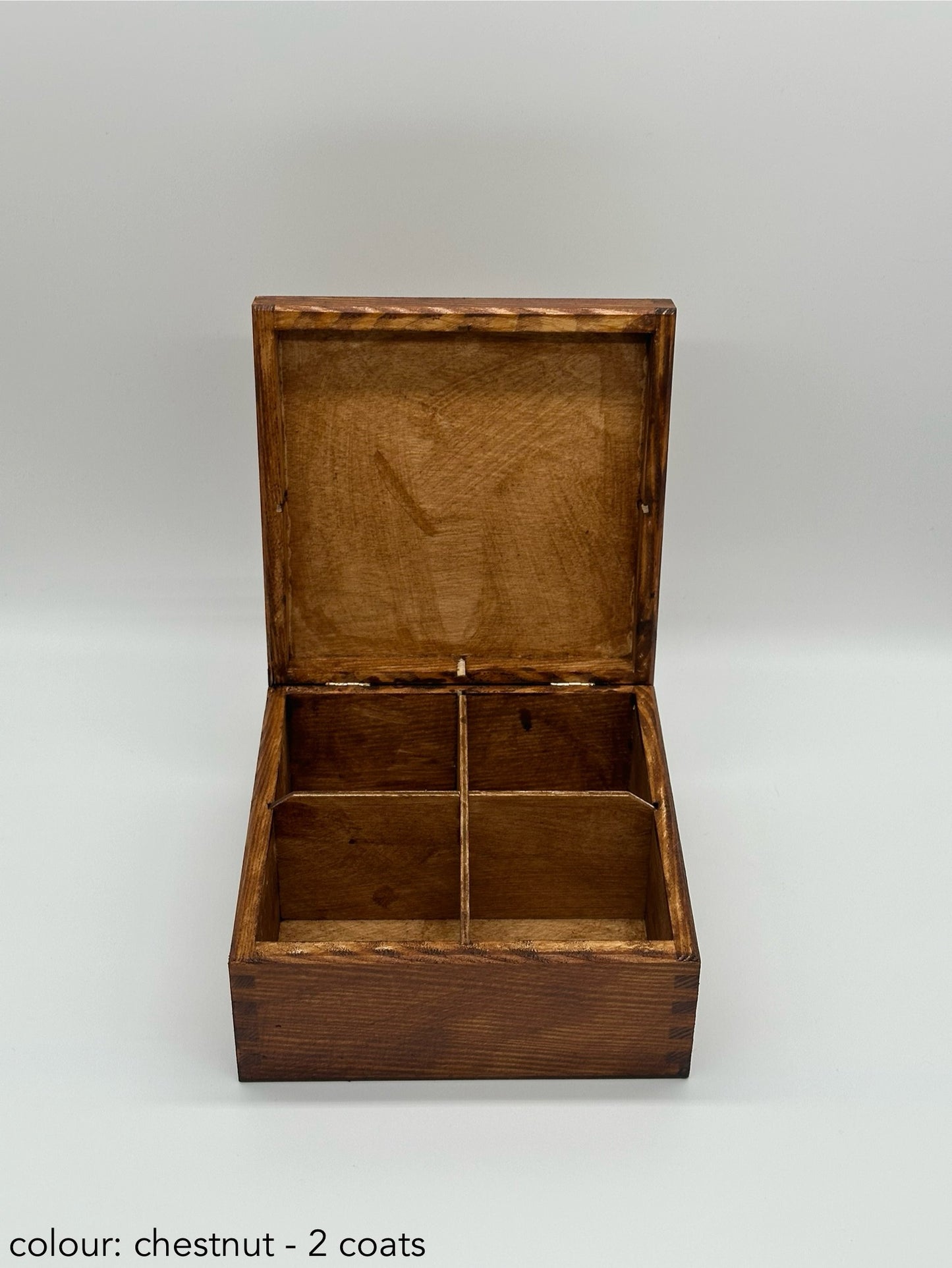 Personalised tea box – A Cup and Books – 4 compartments