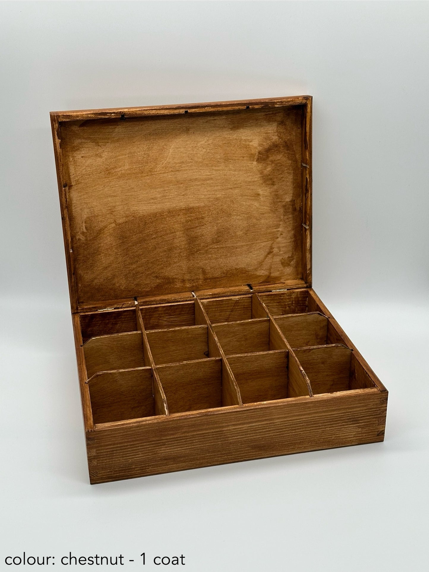 Personalised tea box – A Cup and Books – 12 compartments