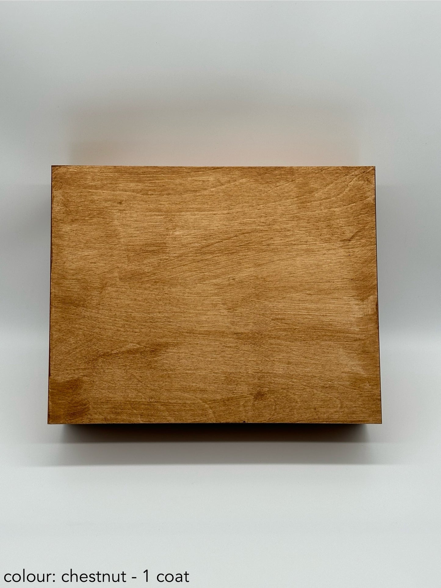Personalised Painted Tea Box – 12 Compartments – Chestnut