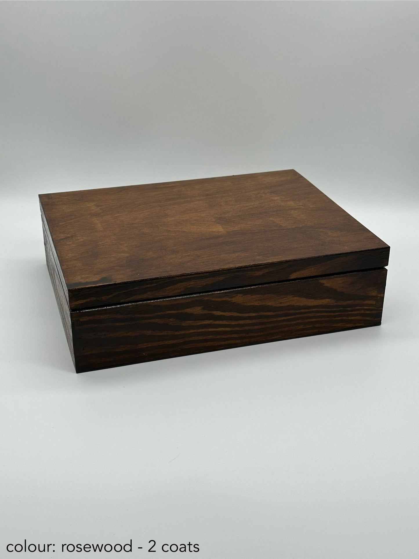 Personalised Painted tea box 12 compartments - Rosewood