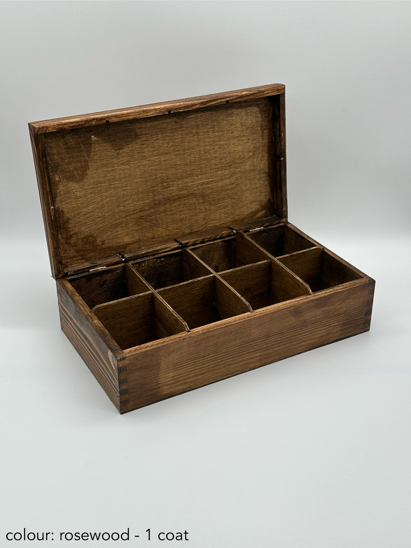 Personalised tea box – A Cup and Books – 8 compartments
