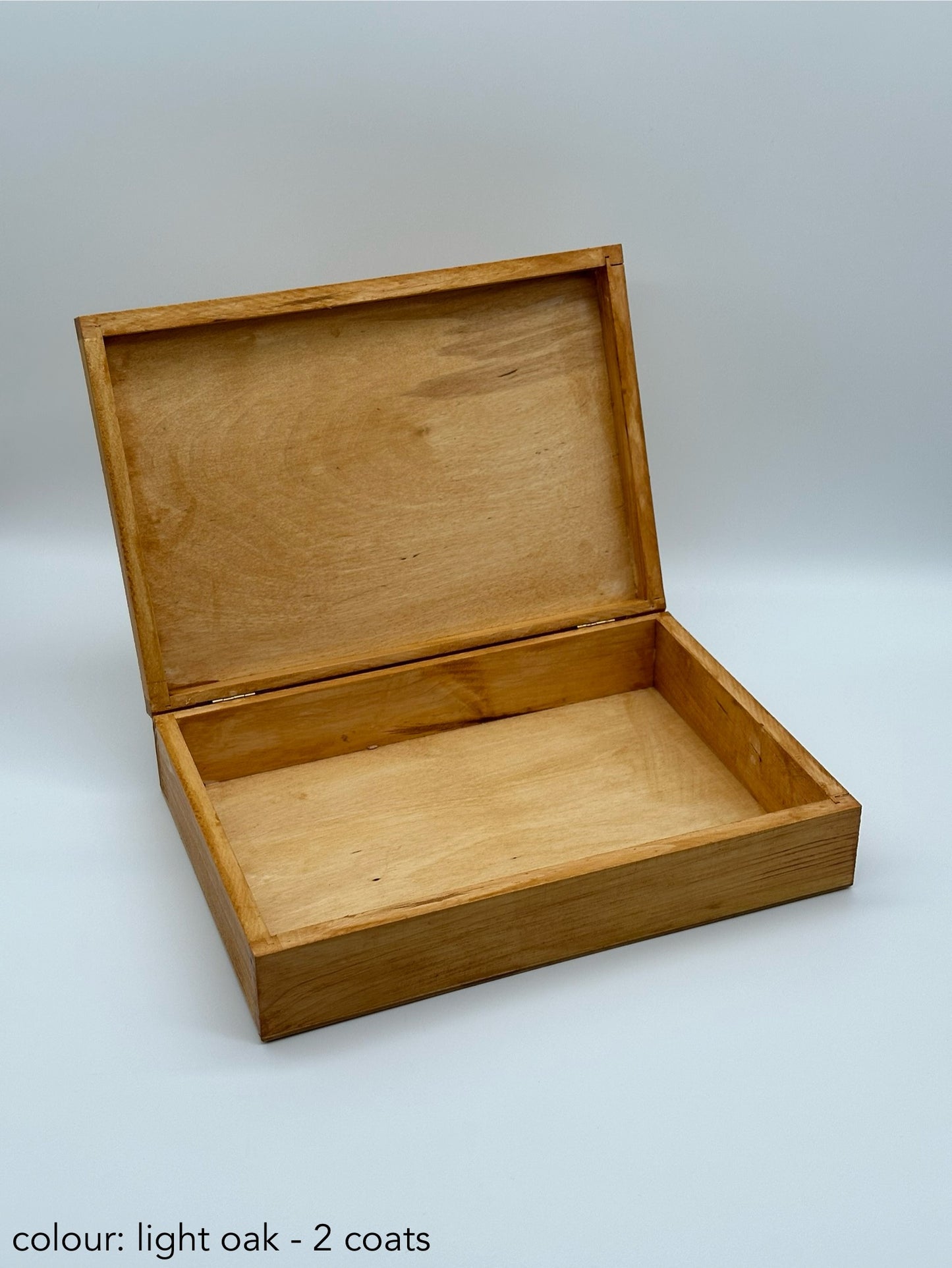 Painted cigar box - light oak