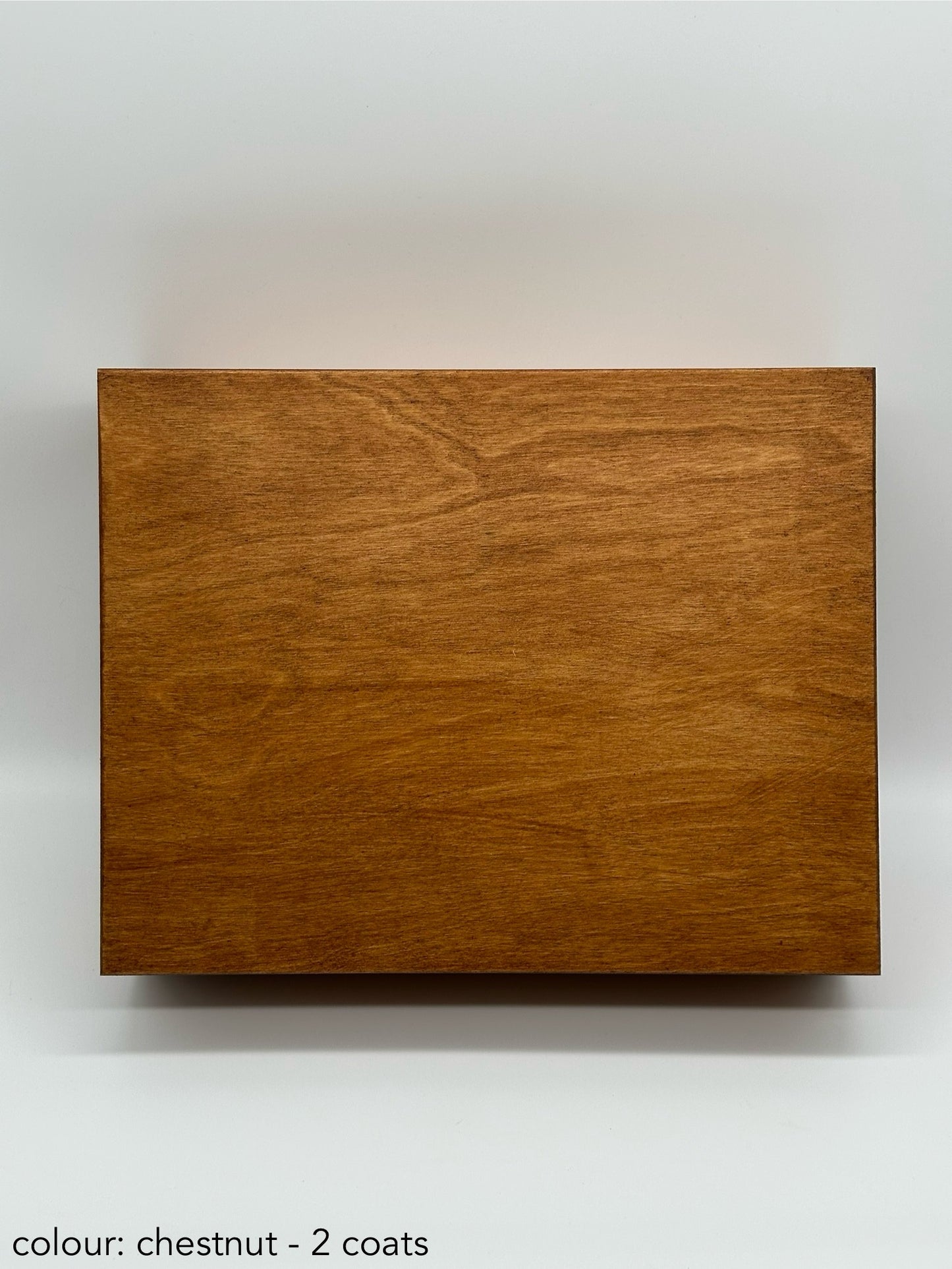 Personalised Painted Tea Box – 12 Compartments – Chestnut