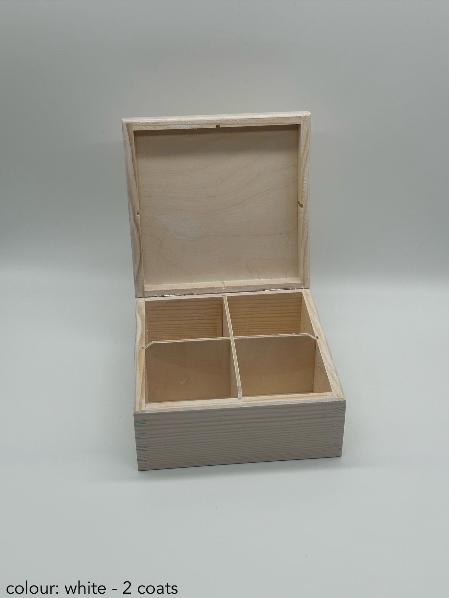 Personalised tea box – A Cup and Books – 4 compartments