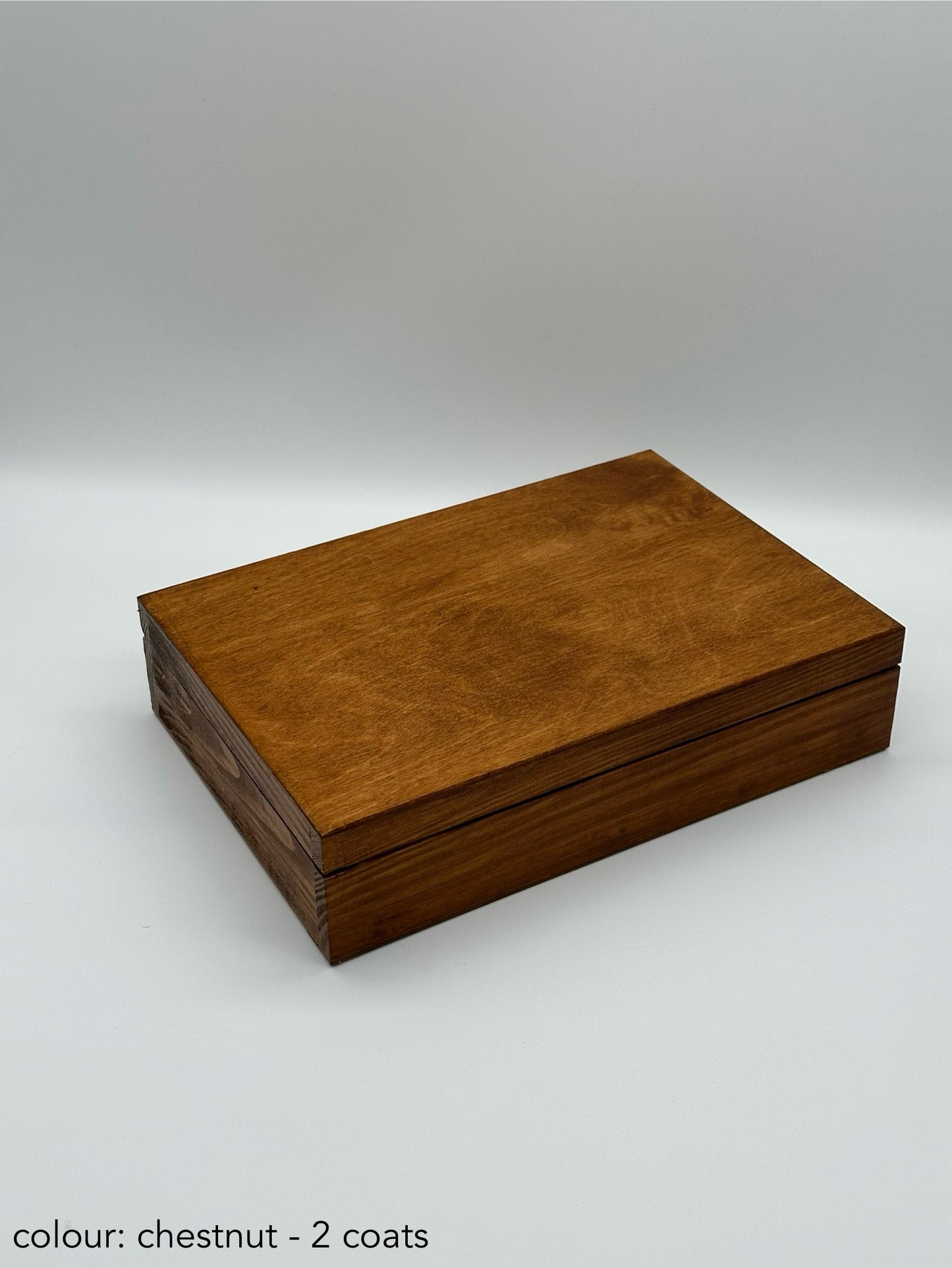 Painted cigar box - chestnut