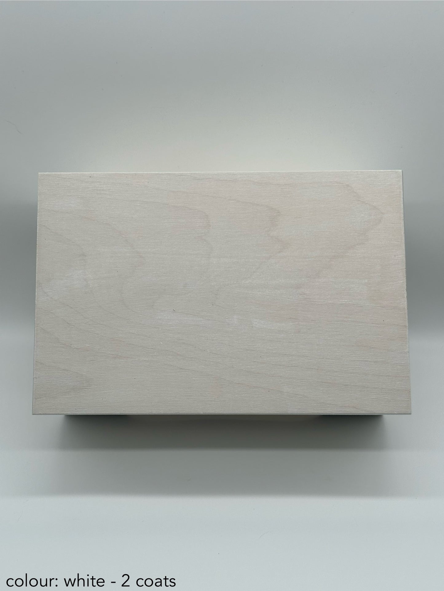 Painted Wooden Jewellery Box – White – Plain Compartments