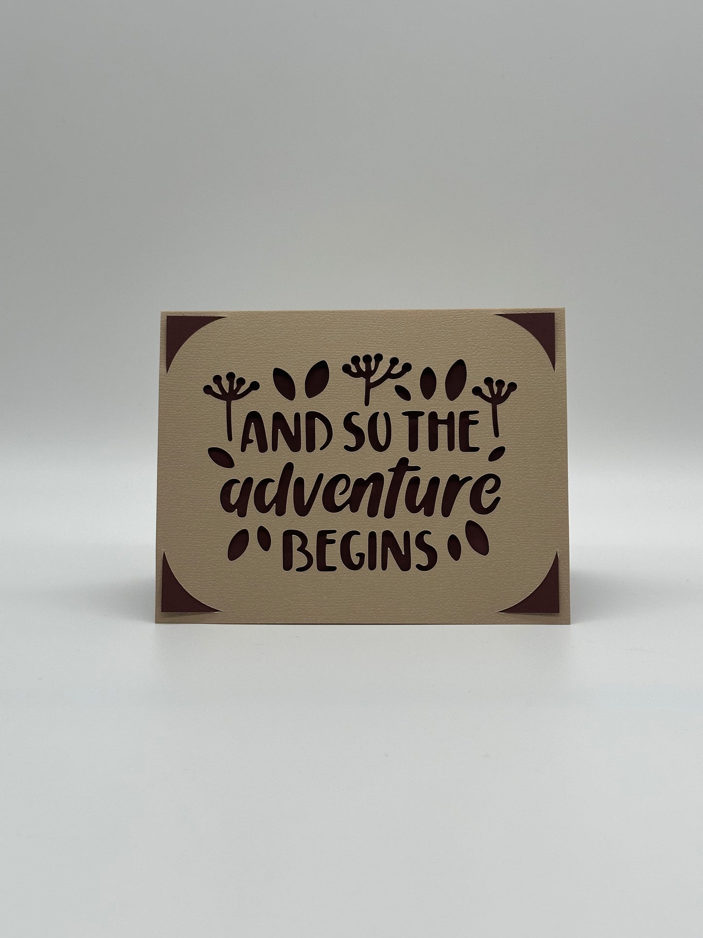 Wedding Card – “And So the Adventure Begins” – Personalised Design