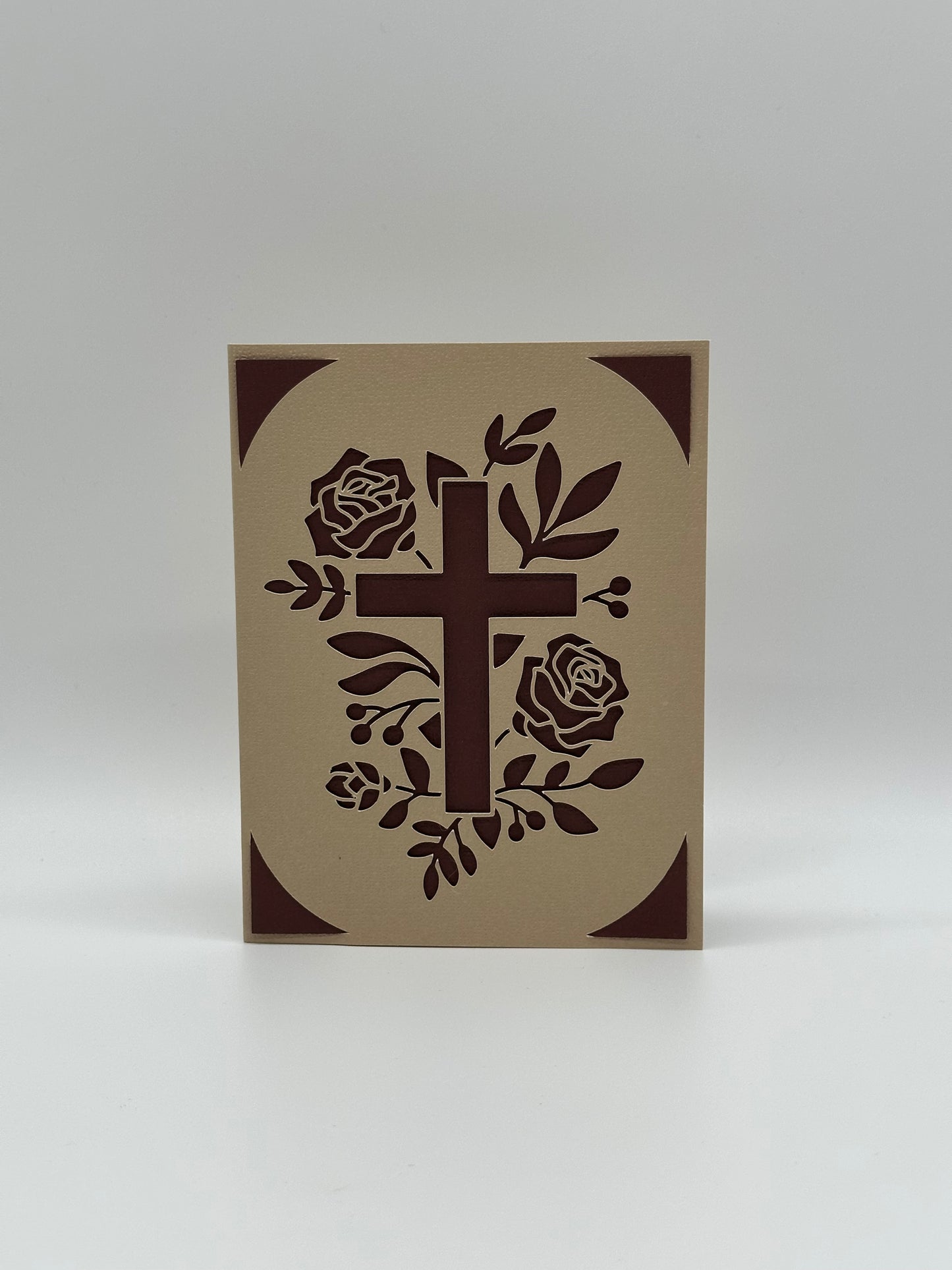 Christening Card – Personalised Religious Cross Design