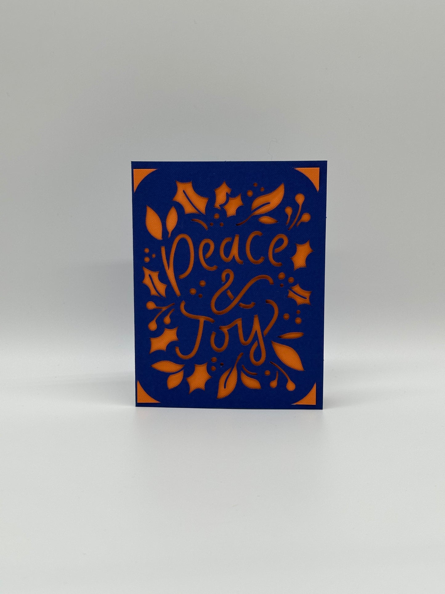 Peace and Joy – Christmas Card with Unique Festive Motif & Inserts