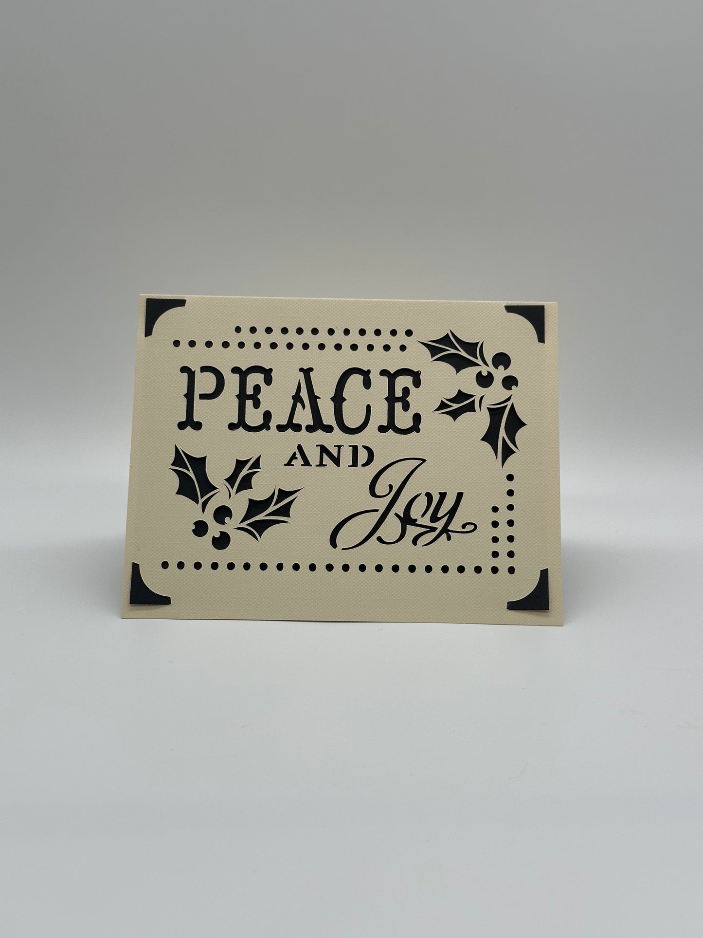 Peace and Joy – Christmas Card with Insert Options