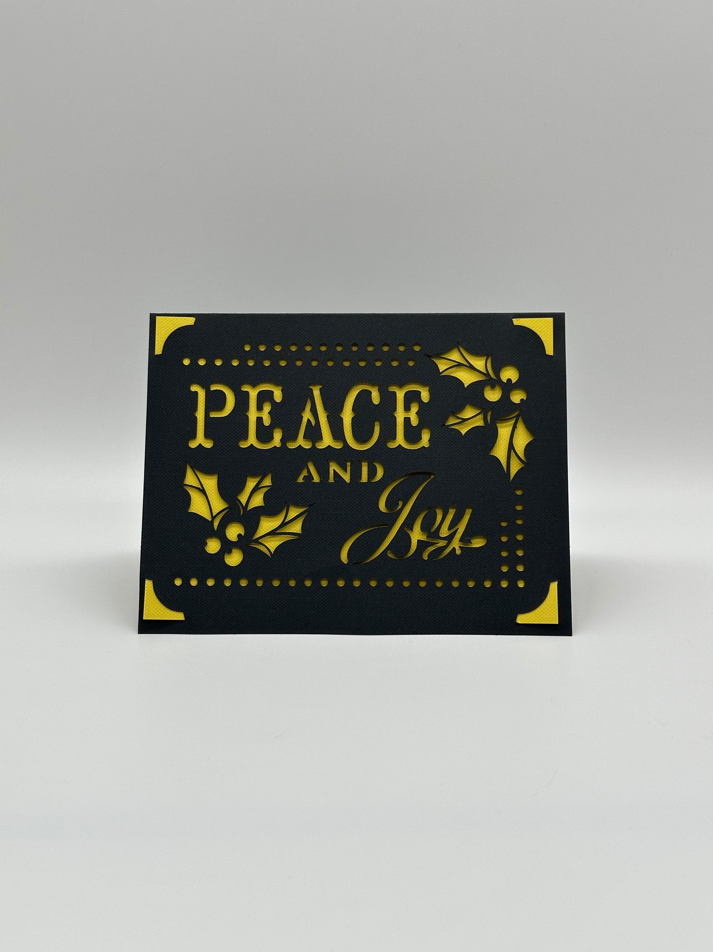 Peace and Joy – Christmas Card with Insert Options