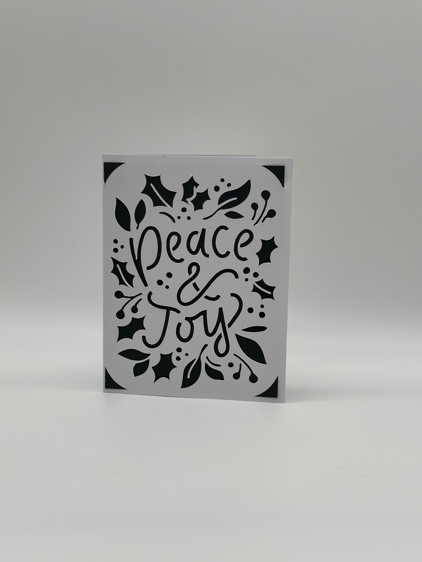 Peace and Joy – Christmas Card with Unique Festive Motif & Inserts