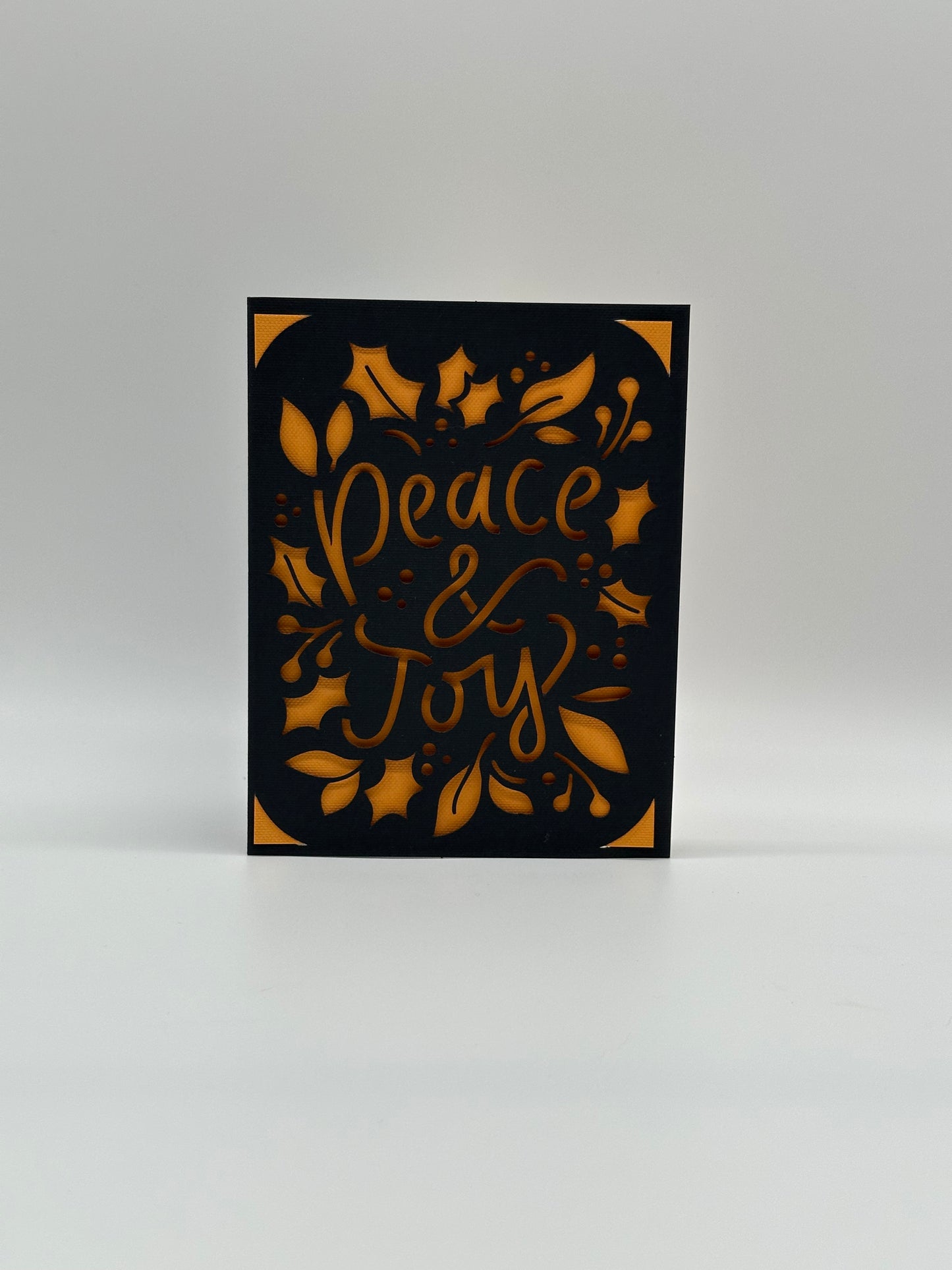 Peace and Joy – Christmas Card with Unique Festive Motif & Inserts