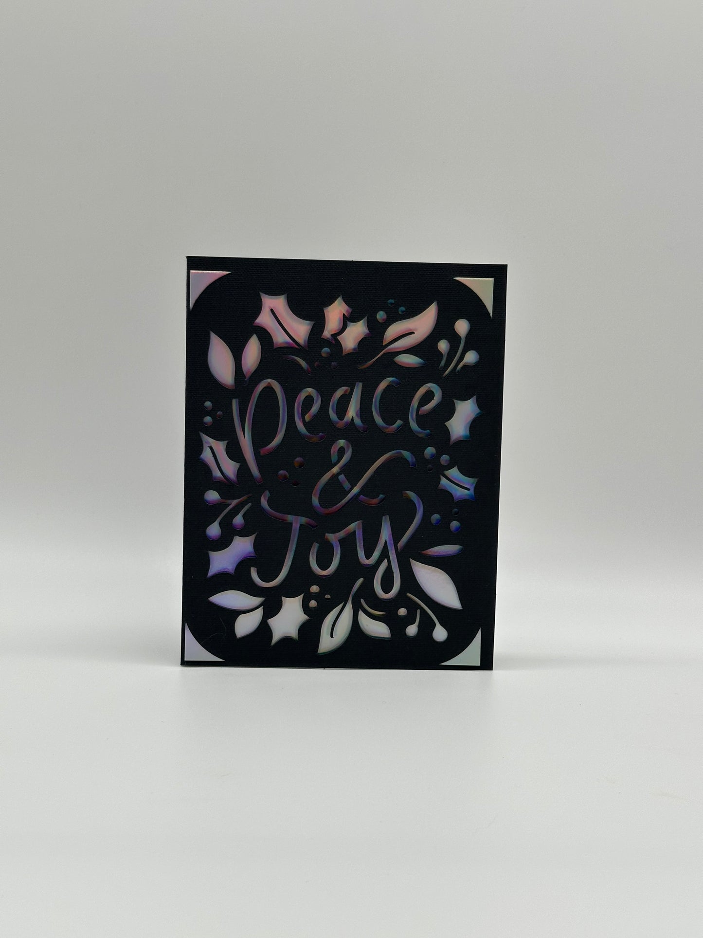 Peace and Joy – Christmas Card with Unique Festive Motif & Inserts