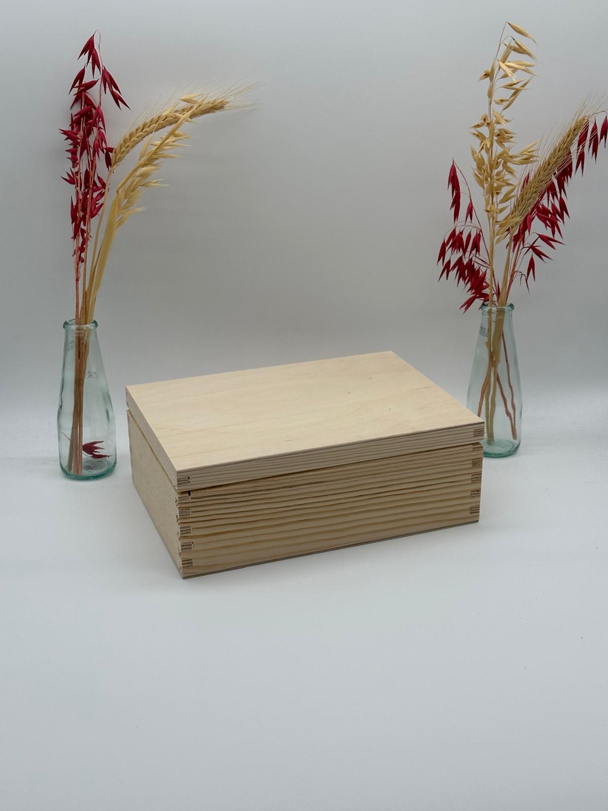 Plain Wooden Tea Box – 6 Compartments – Unpainted