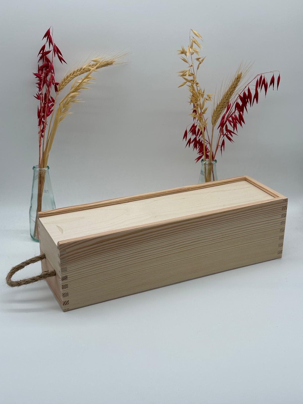 Plain wine box - sliding lid