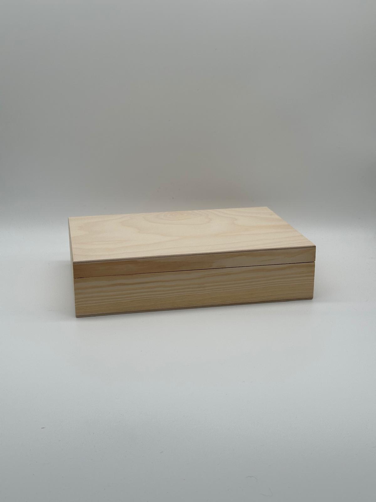 Plain Wooden Cigar Box – Small Keepsake or Gift Case – Unpainted