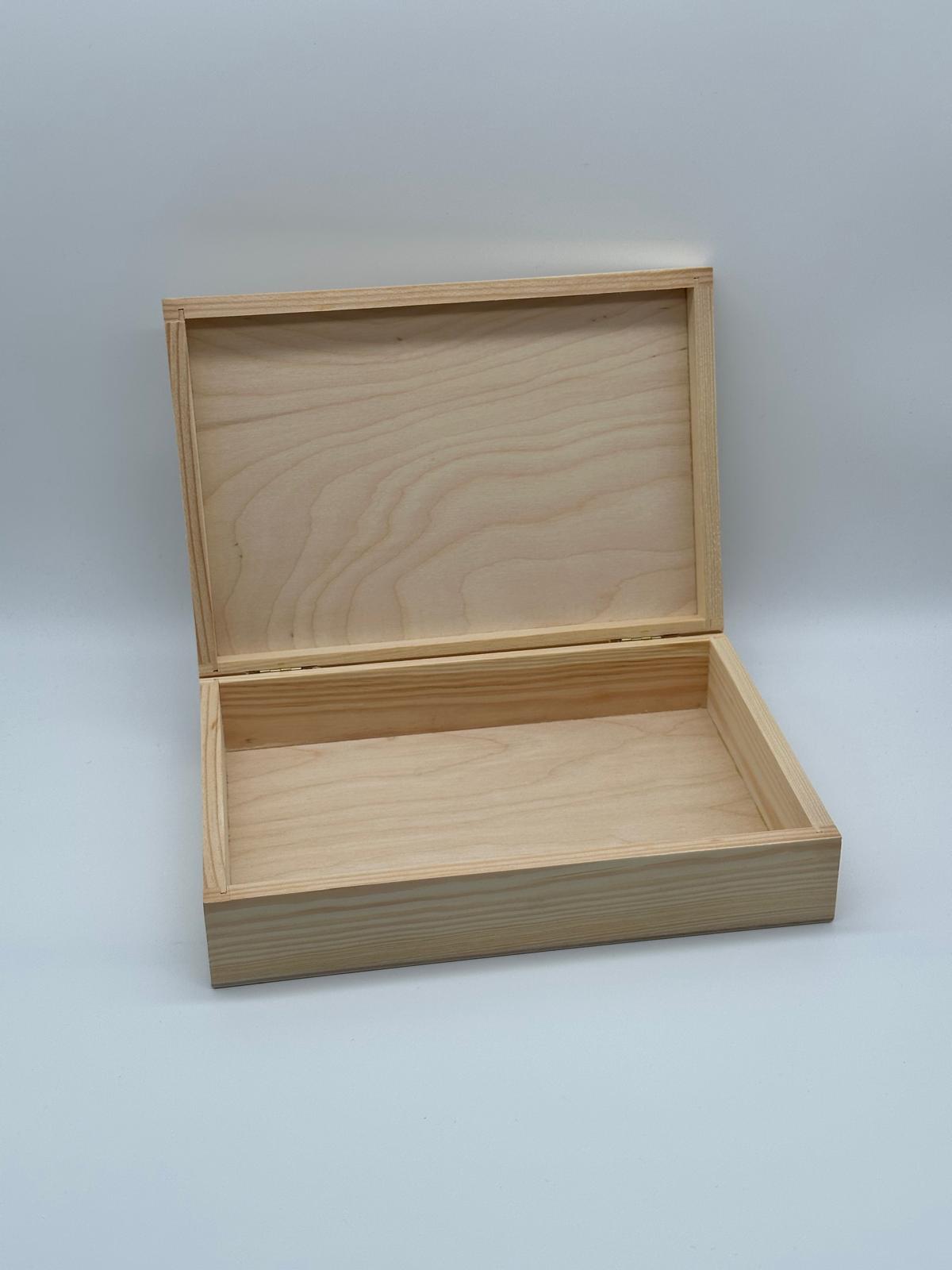Plain Wooden Cigar Box – Small Keepsake or Gift Case – Unpainted