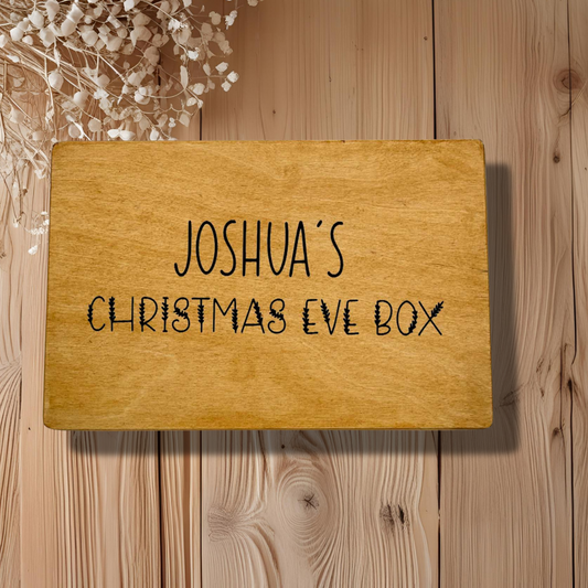 Personalised Wooden Christmas Gift Box – For Presents – Large Rectangular