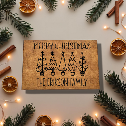 Personalised Christmas Box – Merry Christmas Design – Large Rectangular