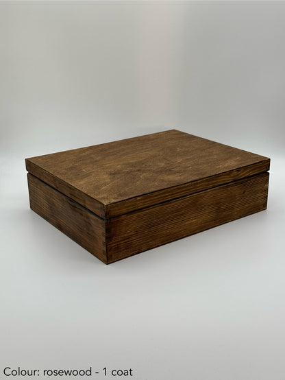 Painted Tea Box 12 Compartments Rosewood